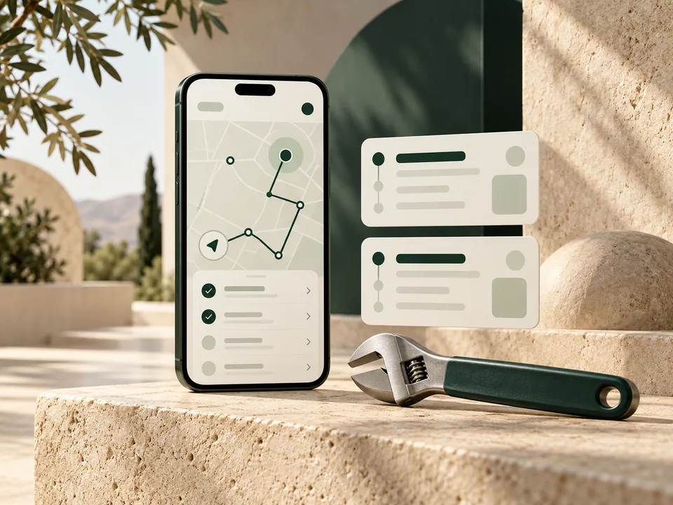 Concept artwork for Field Service Management App