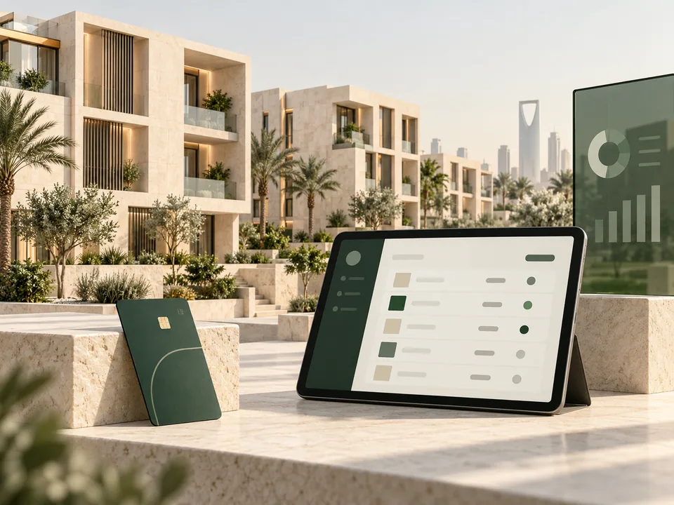 Editorial artwork for Real estate management platforms