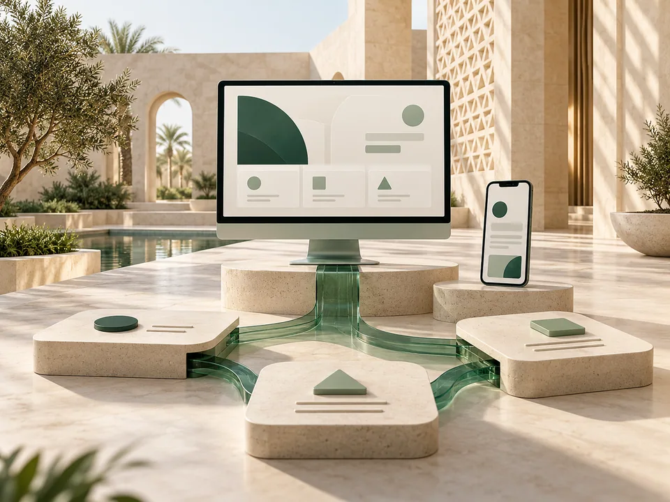 Editorial artwork for Gligx digital services visual